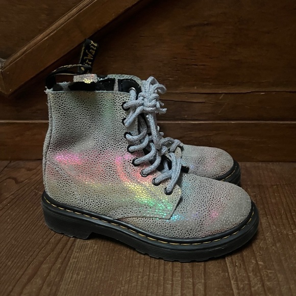 Dr. Martens Other - Dr. Martens Kids Iridescent Boots - Silver